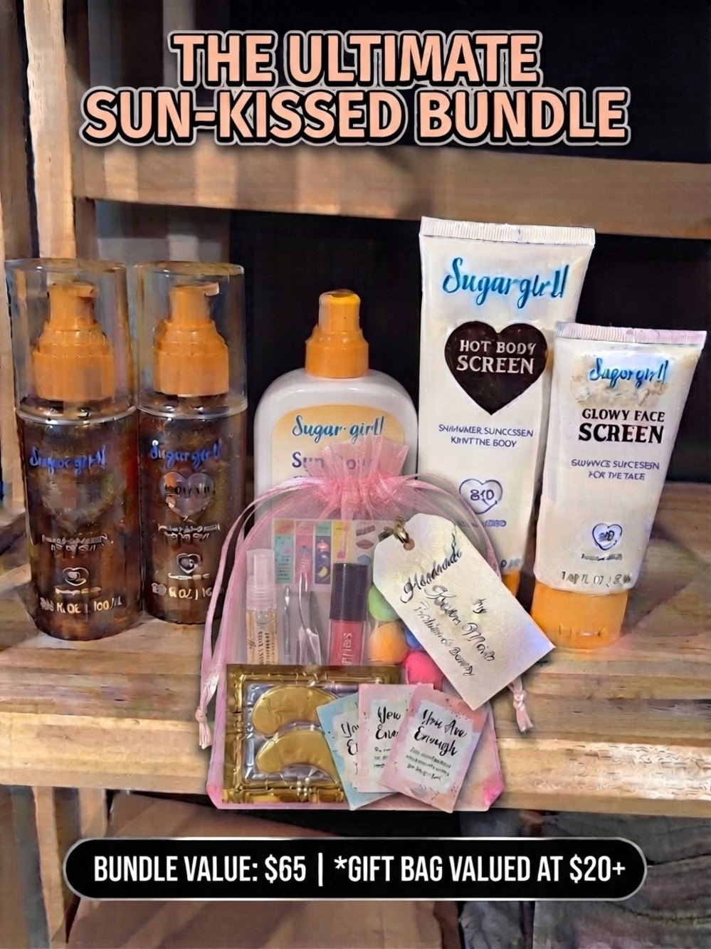 Sugargirl 5-Pc Shimmer Sunscreen & Cooling After Sun Body Care Set & BeautyGifts